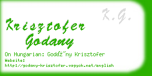 krisztofer godany business card